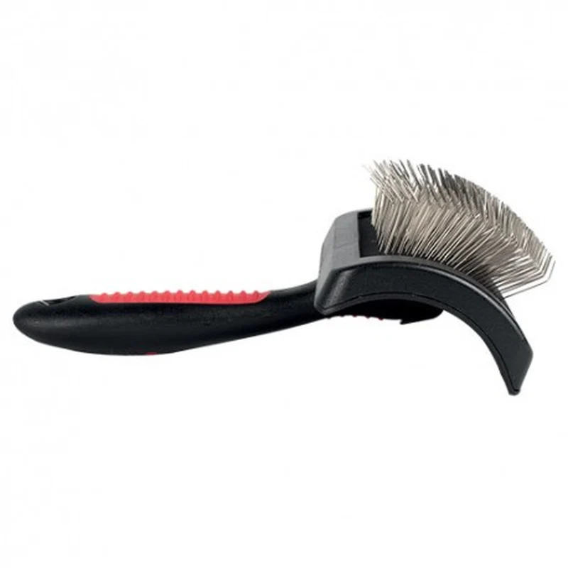 IdealDog Lucia Professional Hard Long Pin Slicker Brush for Dogs & Cats Medium