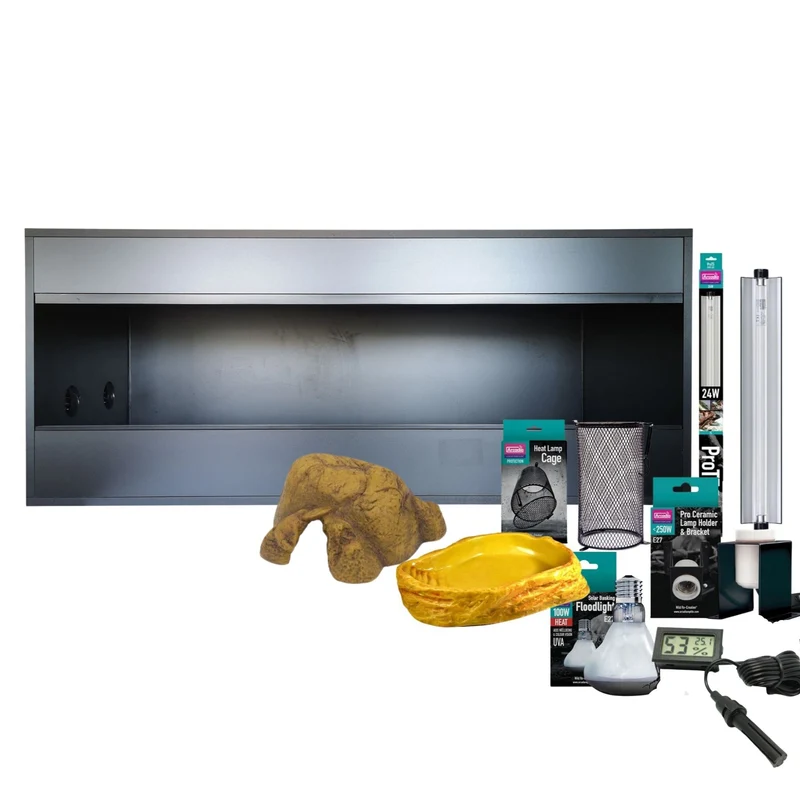 Terrariepaket - Repti Pro 120x60x60 cm - startpaket till leopardgecko