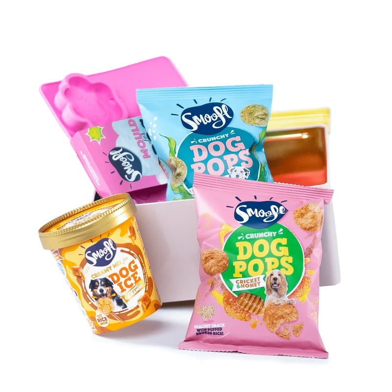 Expiry Date 12-Nov-26 Smoofl Gift Box (2 Dog Pops + Creamy Mix + Medium Mould)