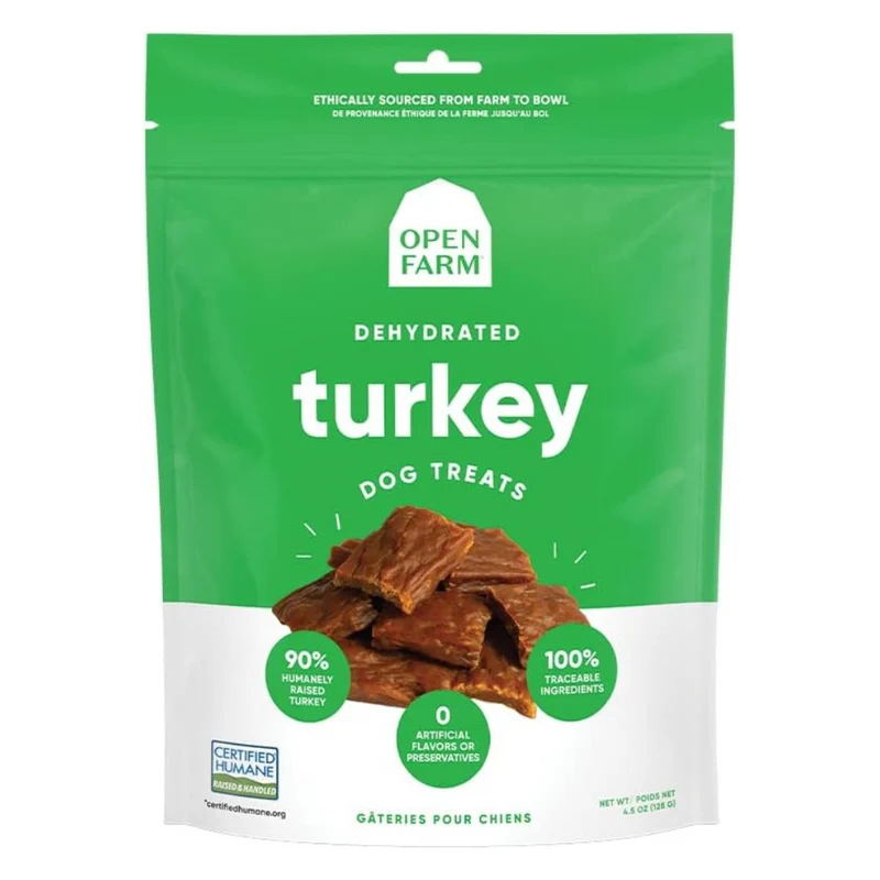 Expiry Date 27-Nov-26 Open Farm Dehydrated Turkey Dog Treat - 127G