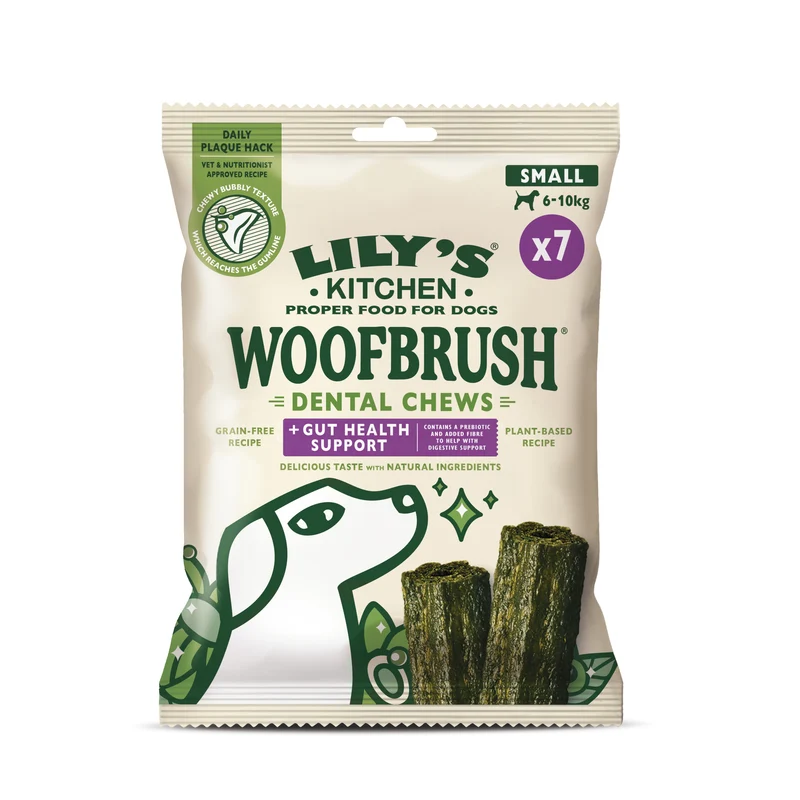 Lily's Kitchen Woof Brush Gut Health Support Dental Chew For Adult Dogs