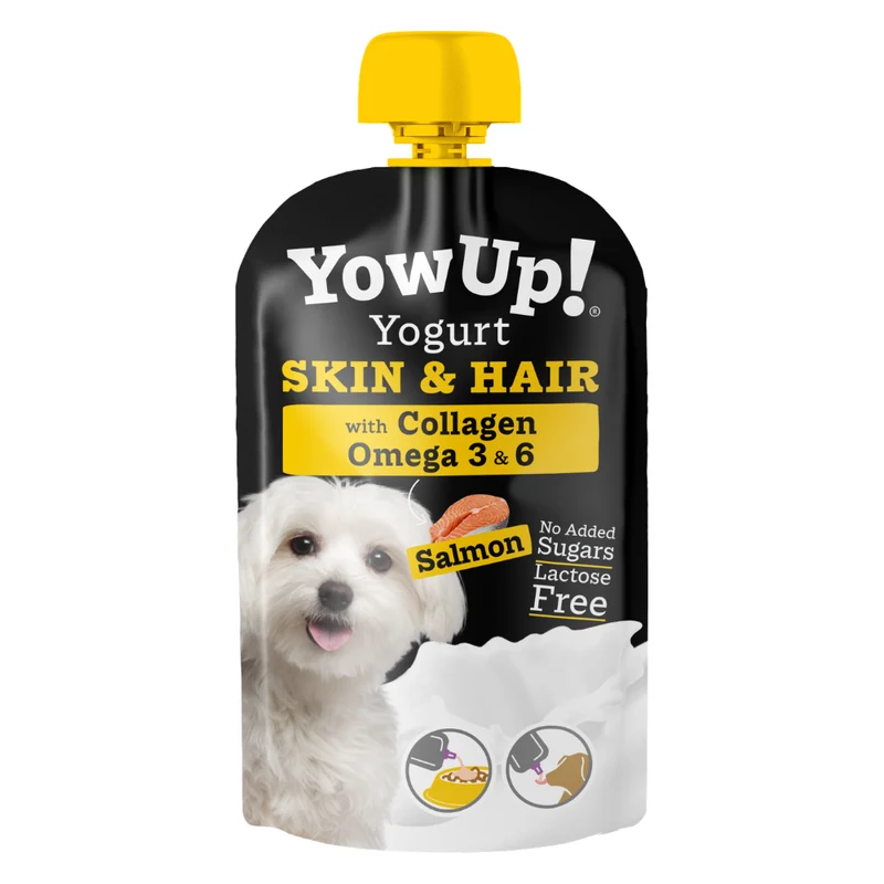 YowUp Yogurt With Prebiotics Skin & Hair Dog Wet Food Topper Salmon 115g