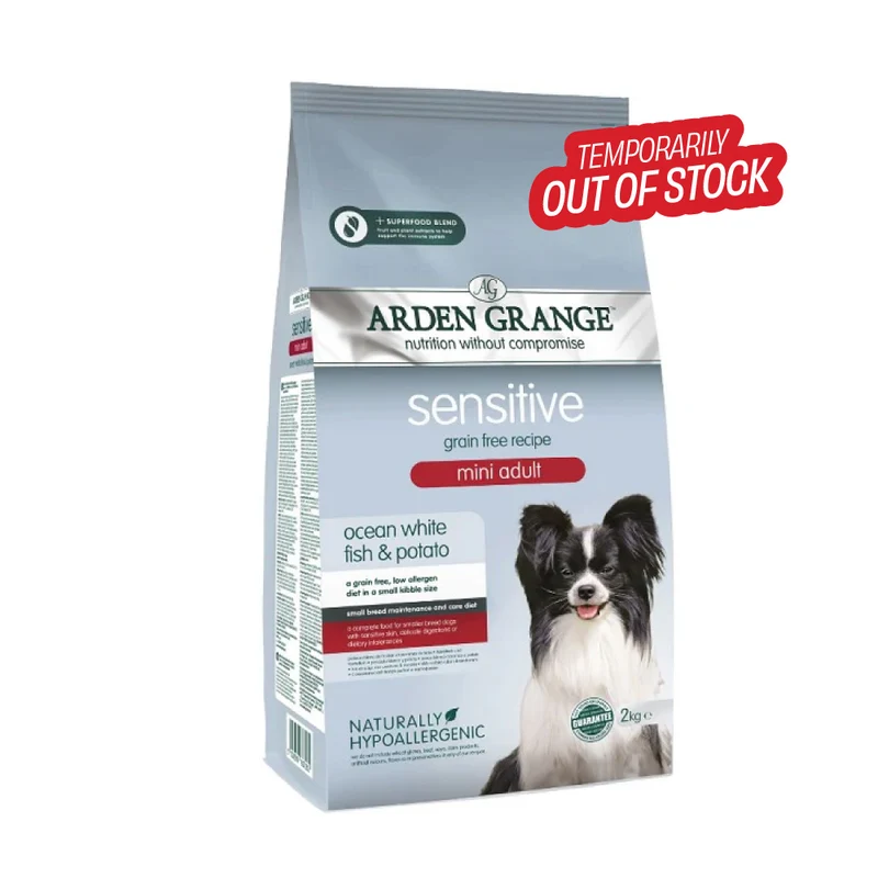 Arden Grange Sensitive Adult Mini Dry Dog Food 2KG
