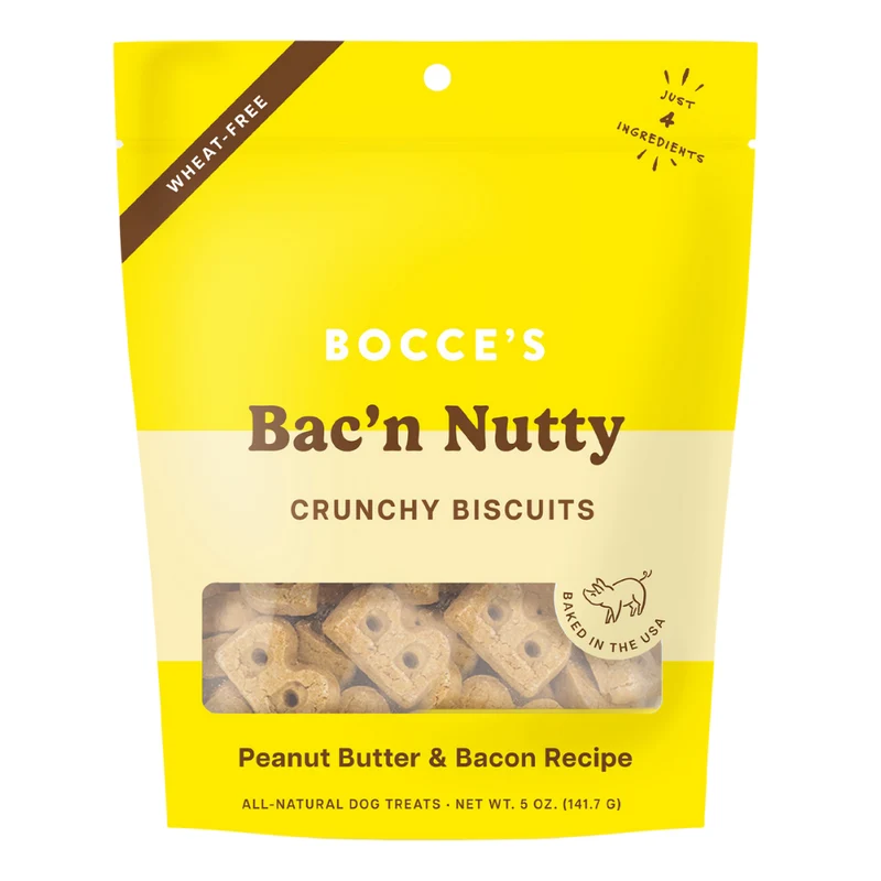 Bocce's Bakery Bac'n Nutty Biscuits Dog Treat 5oz