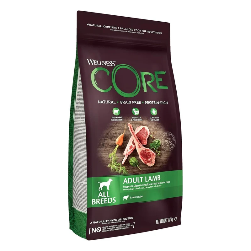 Wellness Core DD All Breed Lamb Dog Dry Food - 1.8KG