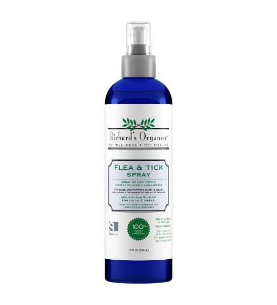 Richard's Organics Flea & Tick Spray for Dogs 12oz