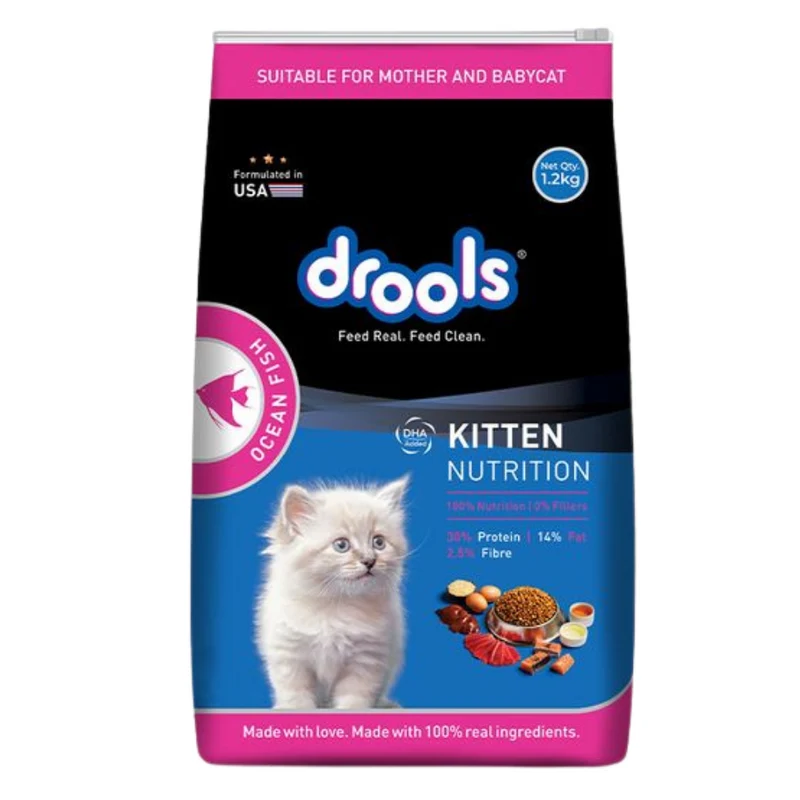 Drools Kitten Nutrition Ocean Fish Kitten Dry Food 1.2Kg
