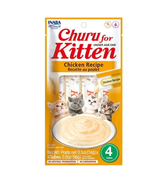 Inaba Churu Chicken Recipe for Kitten Treats 4x14g