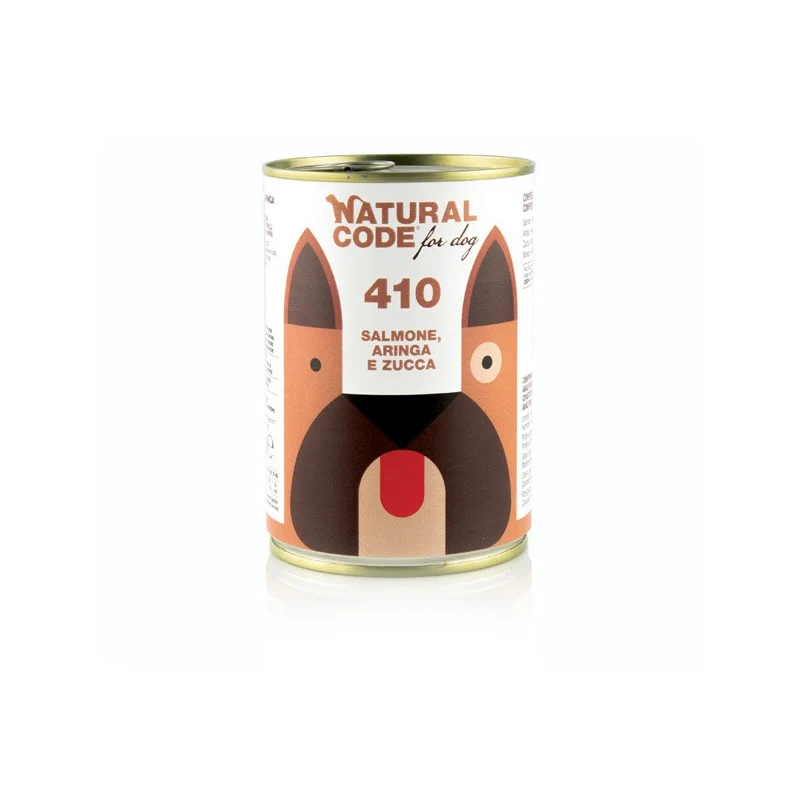 Natural Code 410 Salmon Herring & Pumpkin Pate Wet Dog Food - 400G