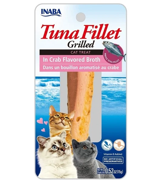 Inaba CIAO Grilled Tuna Fillet in Crab Flavored Broth Cat Treat 15G