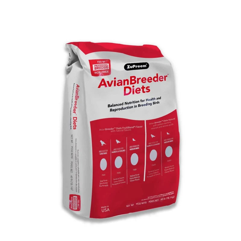 Zupreem Avianbreeder Fruitblend Large Parrots Food 40lb