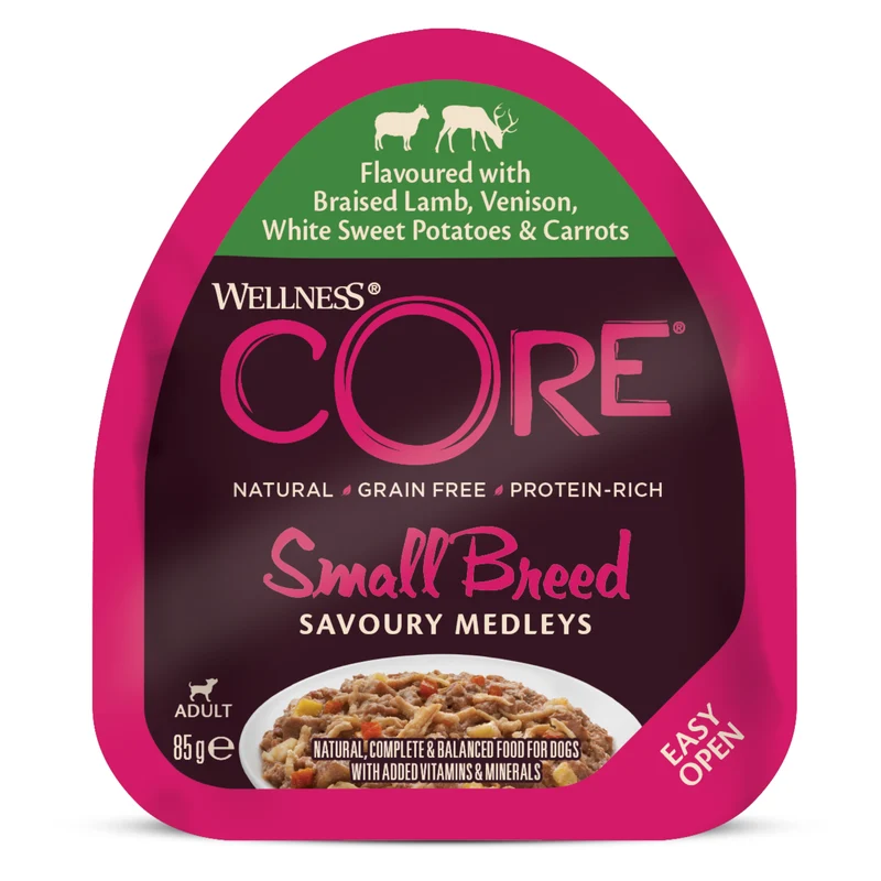 Wellness Core Small Breed Savoury Medley with Lamb & Venison Adult Dog Wet Food - 85G