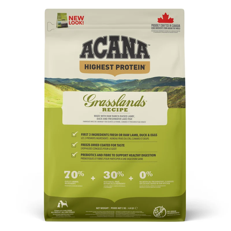 Acana Grasslands Recipe Dry Dog Food 2KG
