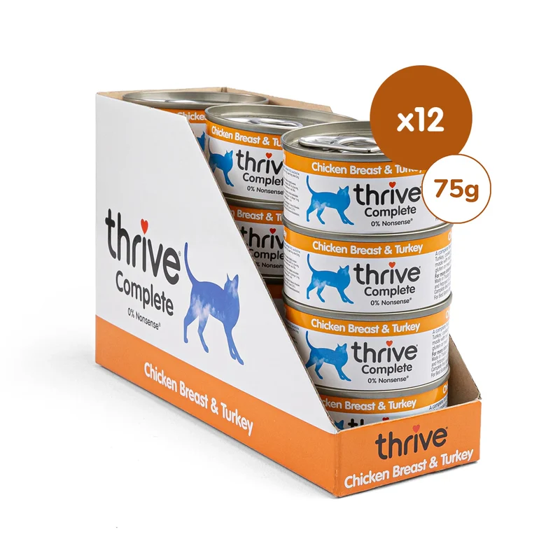 Thrive Complete Chicken Breast with Turkey Wet Cat Food 75G - Pack of 12