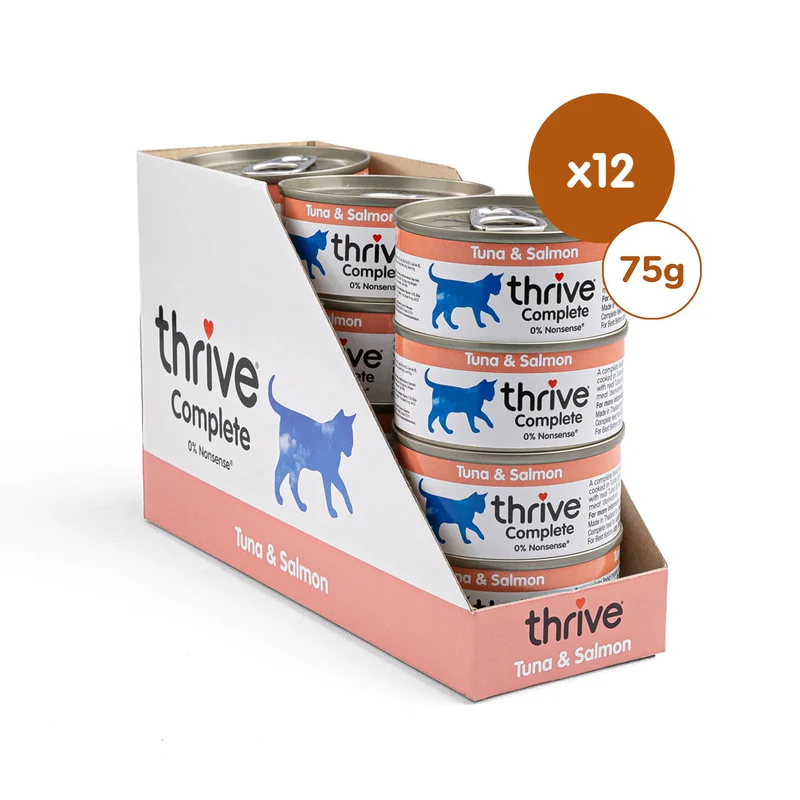 Thrive Complete Tuna & Salmon Wet Cat Food 75G - Pack of 12