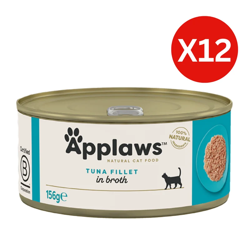 Applaws Natural Tuna Fillet Wet Cat Food 156G - Pack of 12
