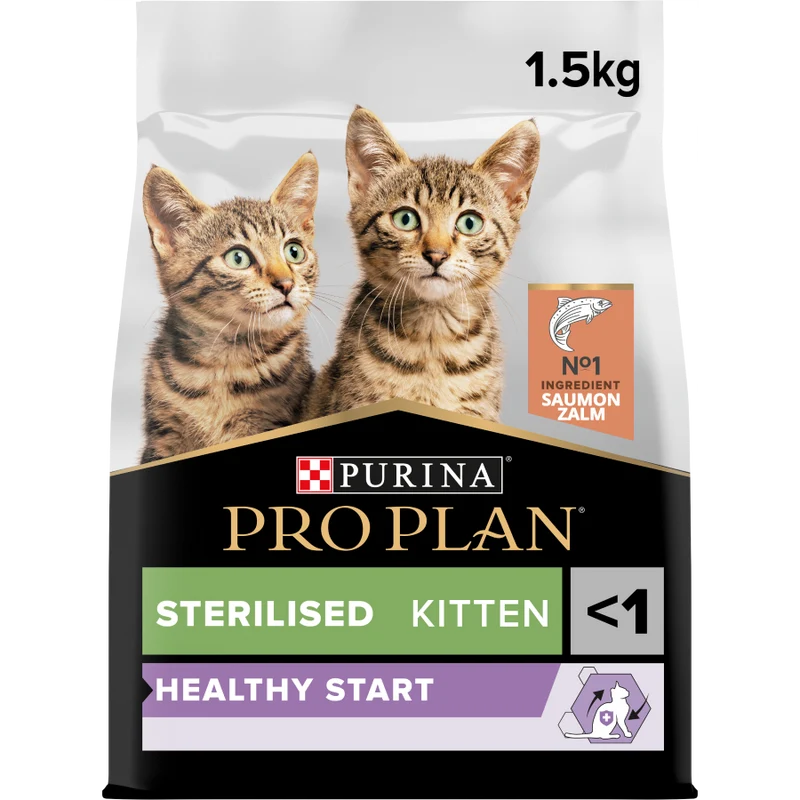 PURINA Pro Plan Sterilised Kitten Healthy Start Salmon Dry Cat Food 1.5KG