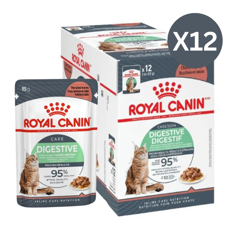 Royal Canin Digest Sensitive Chunks In Gravy Adult Wet Cat Food 85G - Pack of 12