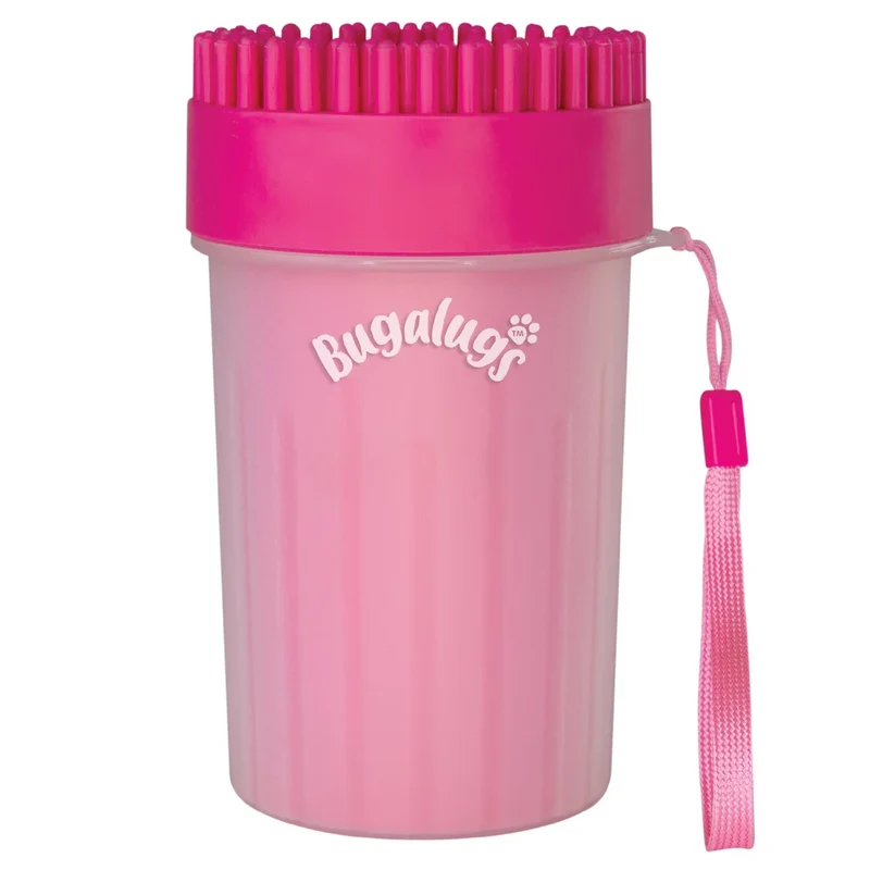 Bugalugs Paw Cleaner Cup For Dogs & Cats Pink