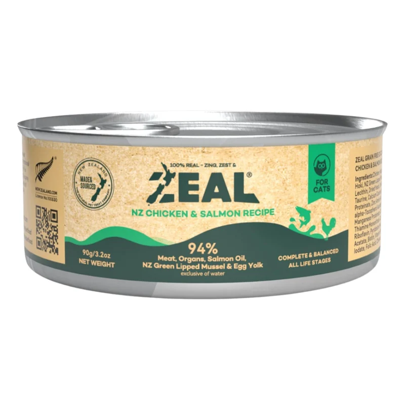 Zeal Grain Free Chicken & Salmon Recipe Wet Cat Food 90G