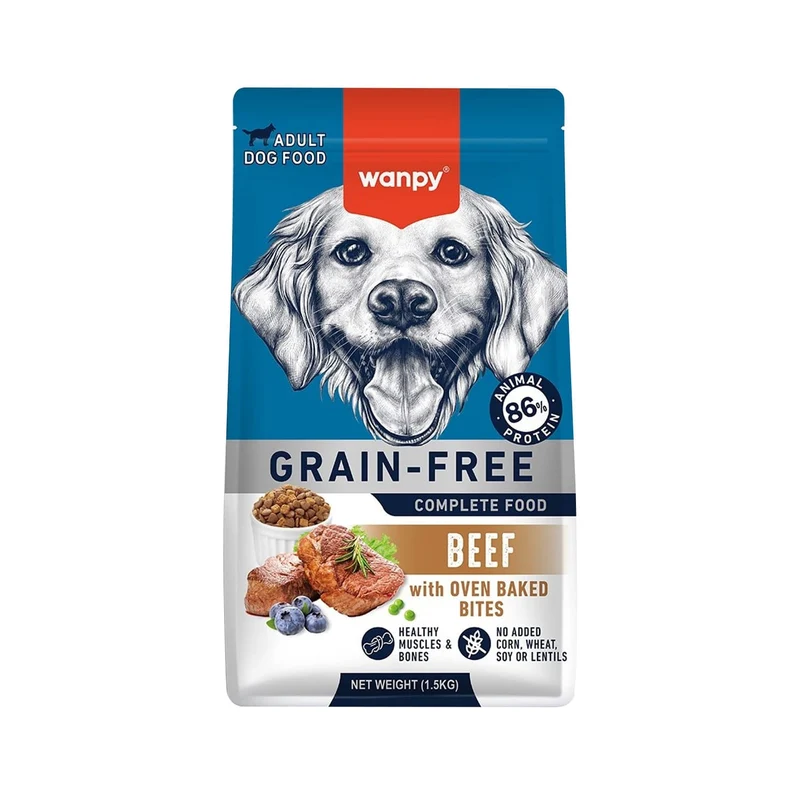 Wanpy Grain Free Complete Beef Recipe Dry Dog Food