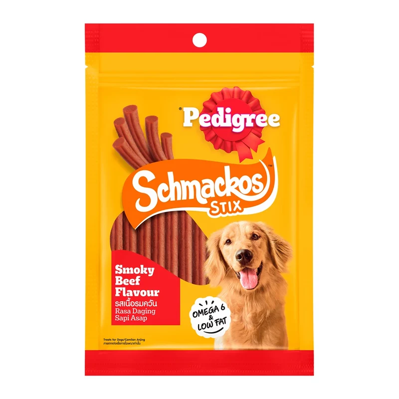Pedigree Schmackos Stix Smoky Beef Dog Treats 70G