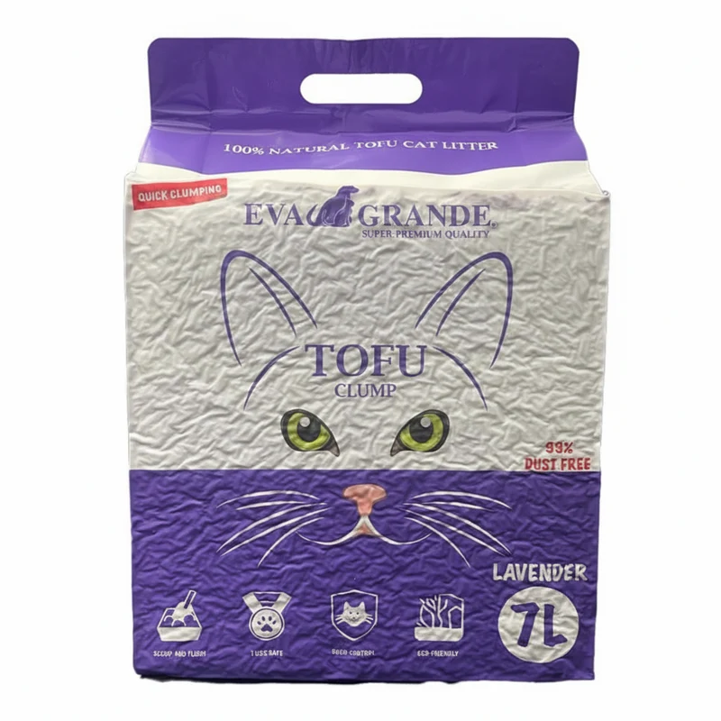 Eva Grande Eco-Friendly Lavender 100% Natural Tofu Clumping Cat litter 7L