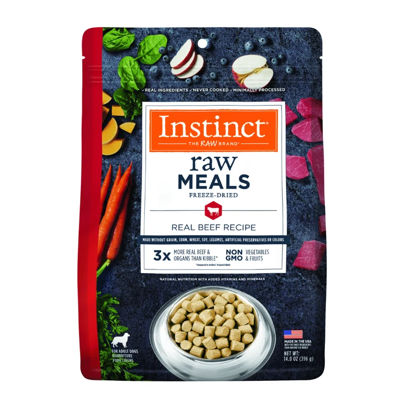 Instinct Raw Meals Freeze Dried Real Beef Recipe Dry Dog Food