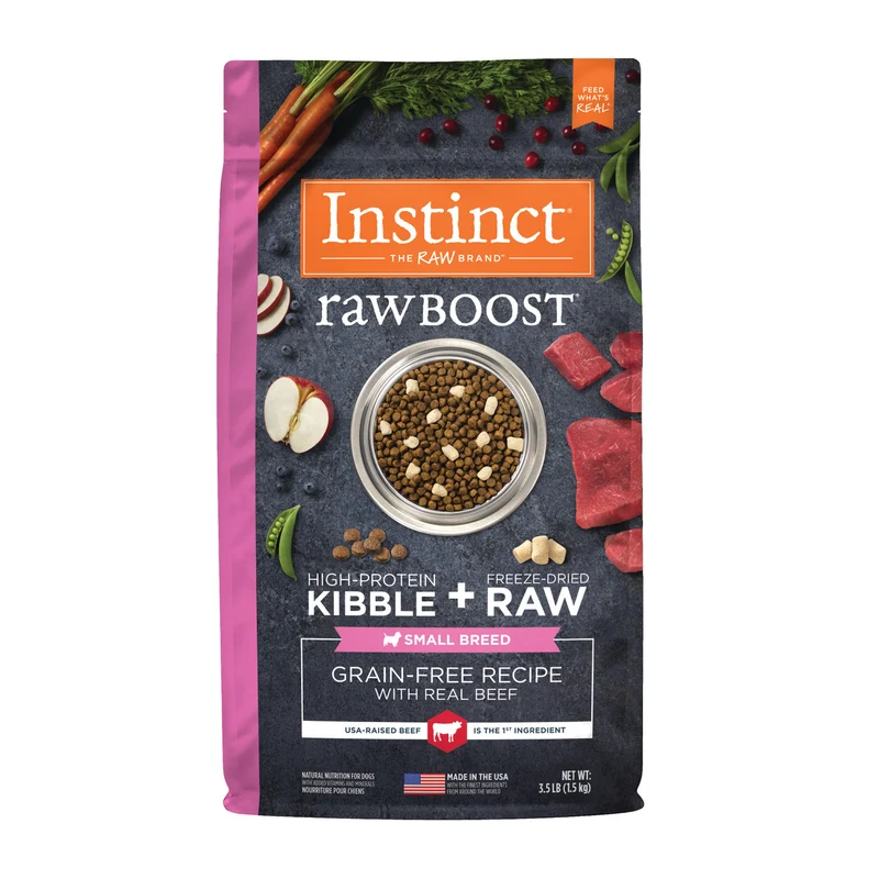 Instinct Raw Boost Grain Free Real Beef Small Breed Dry Dog Food 3.5lb