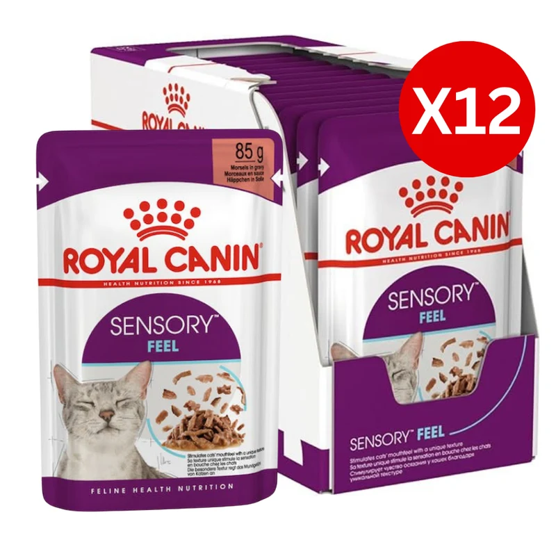Royal Canin Feline Health Nutrition Sensory Feel Gravy Cat Wet Food 85G - Pack of 12