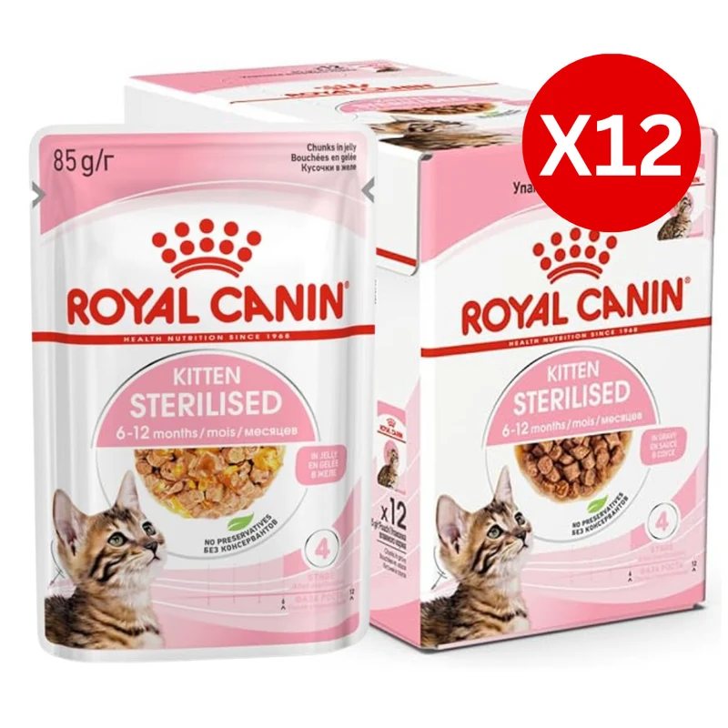 Royal Canin Kitten Sterilised In Jelly Wet Food 85G - Pack of 12