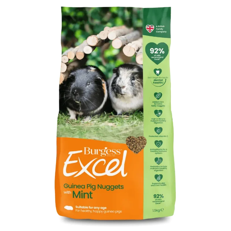 Burgess Excel Nuggets With Mint For Adult Guinea Pig 3KG
