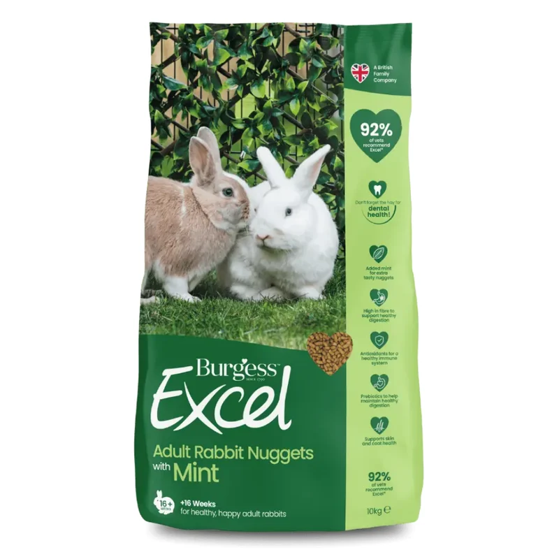 Burgess Excel Nuggets With Mint For Adult Rabbit 10KG