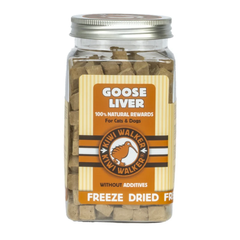 Kiwi Walker Freeze Dried Goose Liver Dogs & Cat Treats 120G