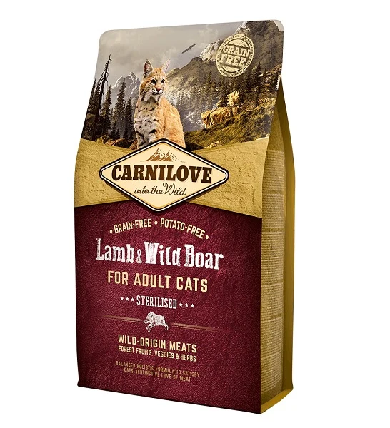 Carnilove Lamb & Wild Boar Adult Dry Cat Food 2KG