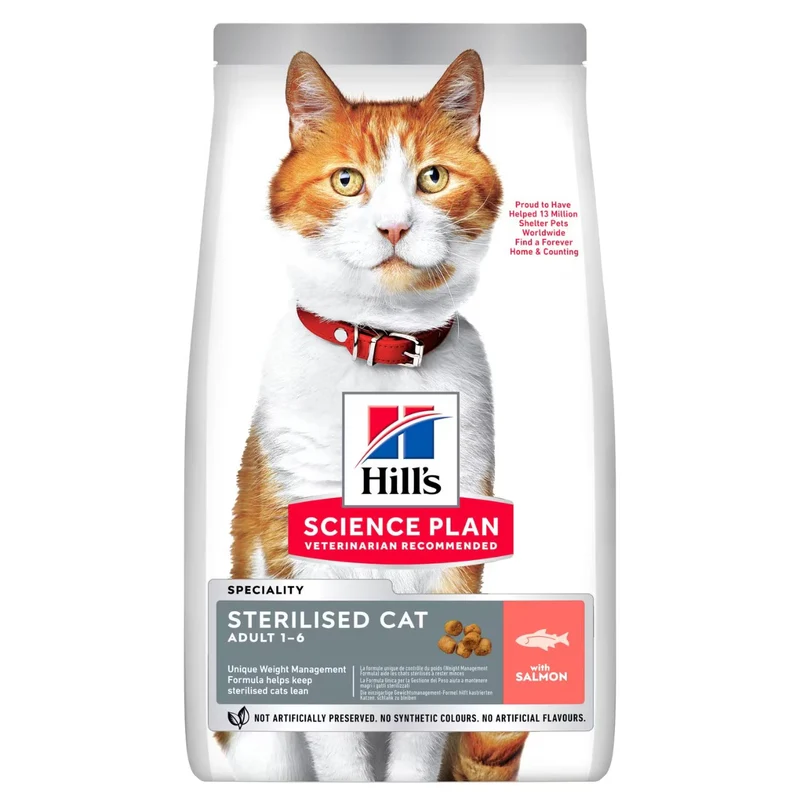 Hill's Science Plan Sterilised Young Adult with Salmon Cat Dry Food 1.5KG