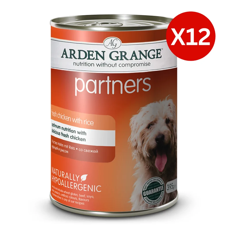 Arden Grange Partners Chicken, Rice & Vegetables Wet Dog Food 395G - Pack of 12