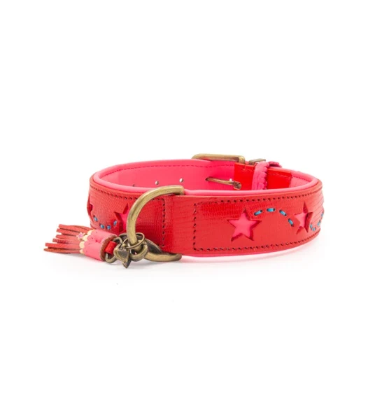 DWAM Pink Star Dog Collar