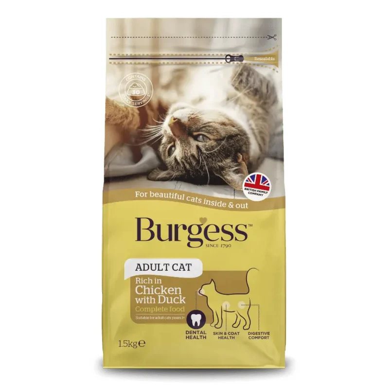 Burgess Rich In Chicken With Duck Adult Cat Dry Food
