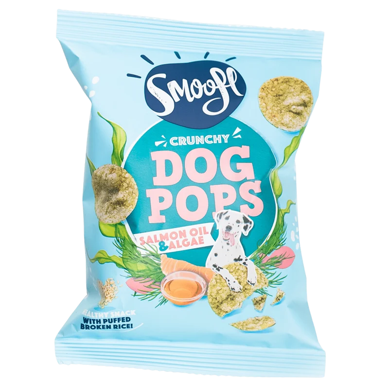 Smoofl Crunchy Salmon & Algae Pops Dog Treats - 24G
