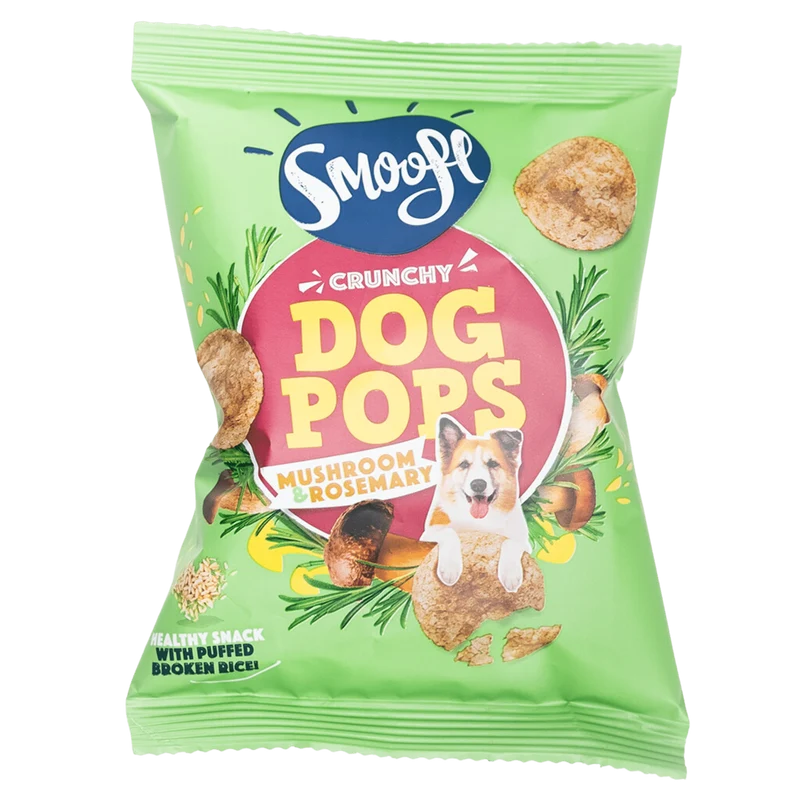 Smoofl Crunchy Mushroom & Rosemary Pops Dog Treats - 24G