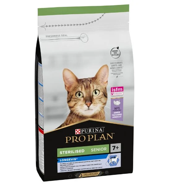 PURINA Pro Plan Sterilised Senior 7+ Turkey Dry Cat Food 1.5KG