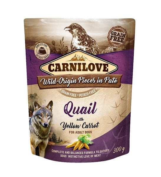 Carnilove Quail with Yellow Carrot for Adult Dog Wet Food 300G