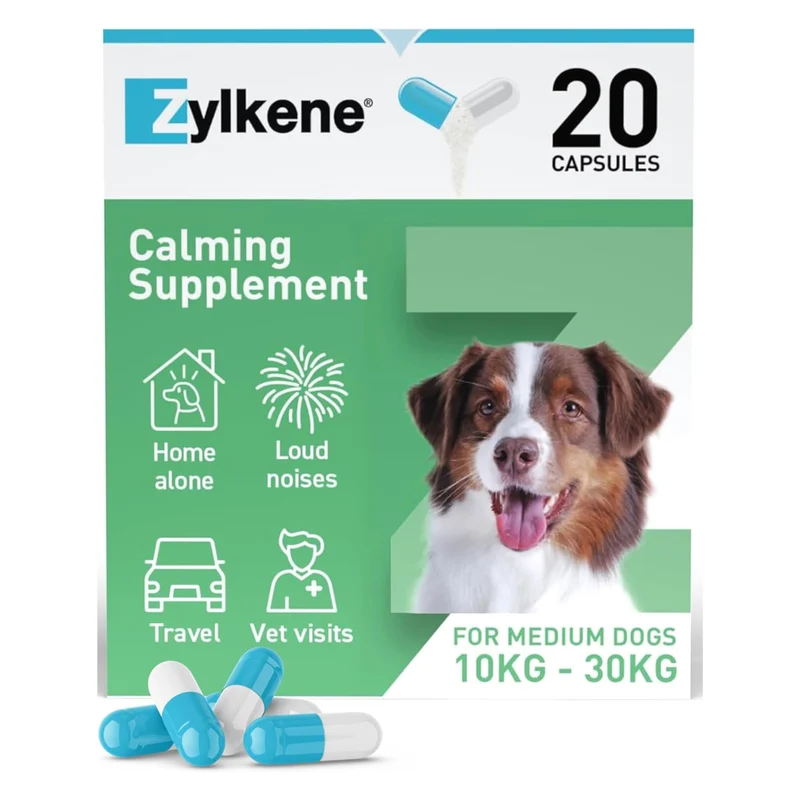Vetoquinol Zylkene Supplement for Medium Dogs 225mg 20 Capsules