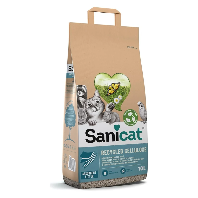 Sanicat Clean & Green Celullose Litter 10L