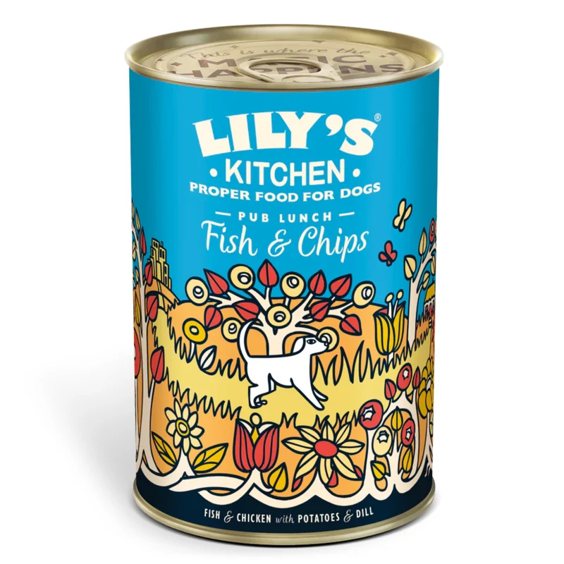 Lily's Kitchen Fish & Chips Wet Dog Food 400G