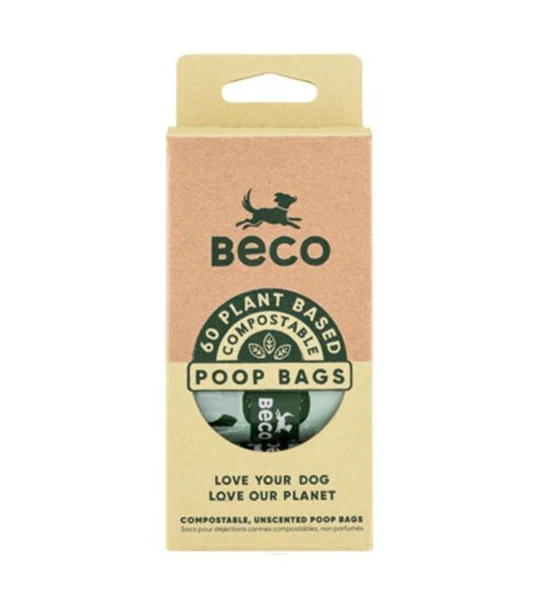 Beco Bags Compostable Poo Bags for Dogs 60pcs