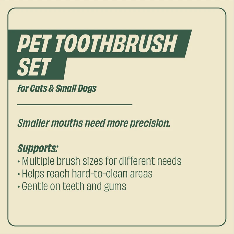 Trixie Toothbrush Set for Cats & Small Dogs 4pcs