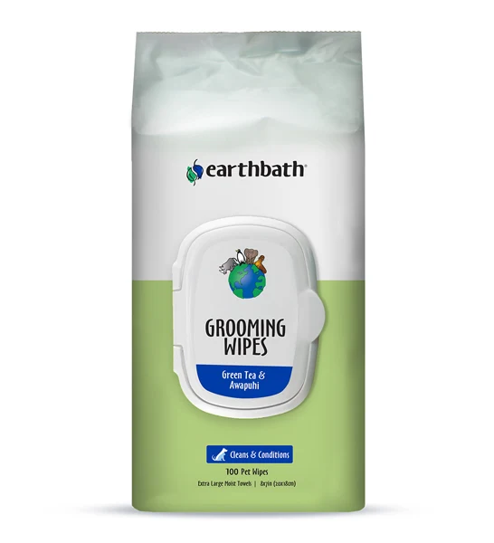 earthbath Grooming Wipes Green Tea & Awapuhi for Dogs 100pcs