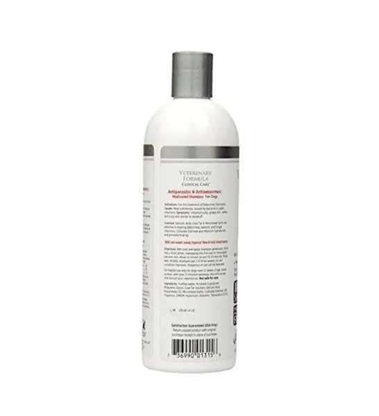 Synergy Labs Veterinary Formula Clinical Care Antiparasitic & Antiseborrheic Shampoo for Dogs 473ml